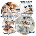 When You're Missing Us - Loving Gifts For Grandma, Grandmother, Mom - Personalized Fleece Blanket