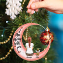 Your Wings Were Ready But My Heart Was Not - Christmas Memorial Gift For Pet Lovers, Dog Mom, Dog Dad, Cat Mom, Cat Dad - Personalized Circle Acrylic Ornament