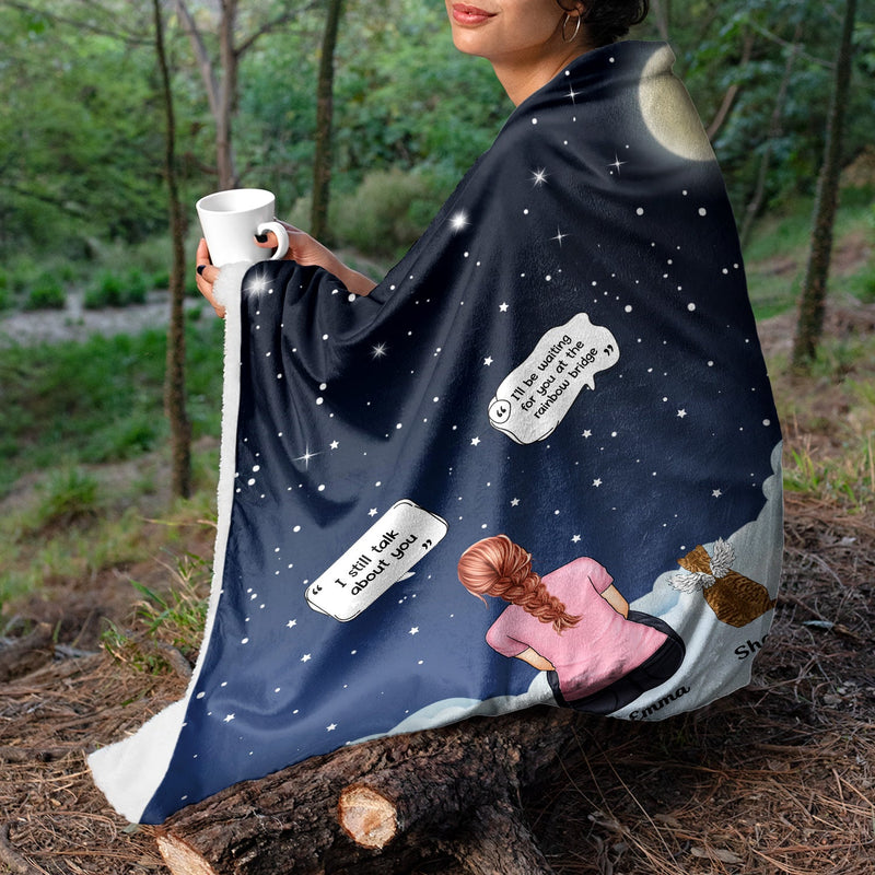 I Miss You I Know - Memorial Gift For Pet Lovers, Dog Mom, Dog Dad, Cat Mom, Cat Dad - Personalized Fleece Blanket