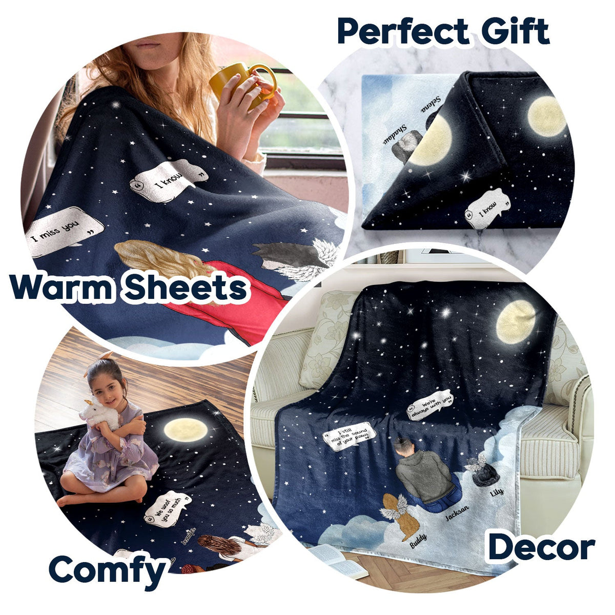 I Miss You I Know - Memorial Gift For Pet Lovers, Dog Mom, Dog Dad, Cat Mom, Cat Dad - Personalized Fleece Blanket