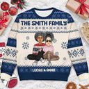 Cartoon Style Couple - Christmas Gift For Spouse, Husband, Wife - Personalized Unisex Ugly Sweater