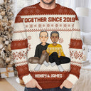 Cartoon Style Couple - Christmas Gift For Spouse, Husband, Wife - Personalized Unisex Ugly Sweater