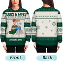 Cartoon Style Couple - Christmas Gift For Spouse, Husband, Wife - Personalized Unisex Ugly Sweater