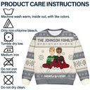 Cartoon Style Couple - Christmas Gift For Spouse, Husband, Wife - Personalized Unisex Ugly Sweater
