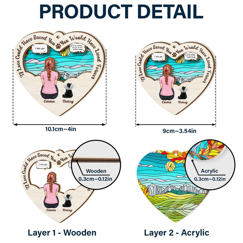 If Love Could Have Saved You - Christmas Memorial Gift For Pet Lovers, Dog Mom, Dog Dad, Cat Mom, Cat Dad - Personalized Suncatcher Ornament
