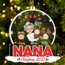 Grandkids Nana Mommy - Christmas Gift For Grandma, Mother, Aunt - Personalized Custom Shaped Acrylic Ornament