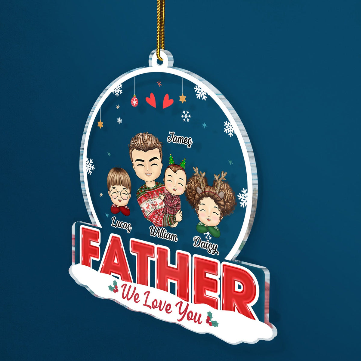 Grandkids Papa Daddy - Christmas Gift For Grandpa, Father, Uncle - Per ...