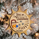 You Are My Sunshine Grandkids - Christmas Gift For Grandmother, Mother, Grandkids - Personalized 2-Layered Wooden Ornament