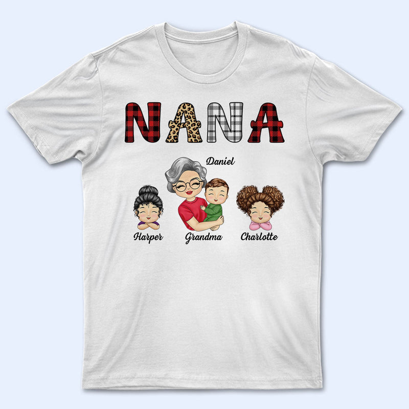 Grandkids Nana Mommy - Gift For Grandma, Mother, Aunt - Personalized T Shirt