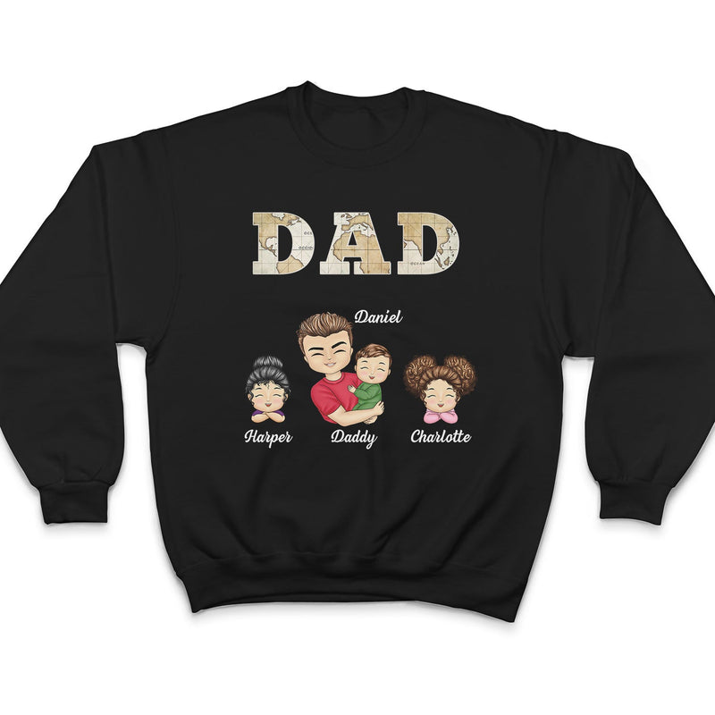 Petits-enfants Papa Daddy - Cadeau pour grand-père, père, oncle - T-shirt personnalisé