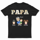 Petits-enfants Papa Daddy - Cadeau pour grand-père, père, oncle - T-shirt personnalisé