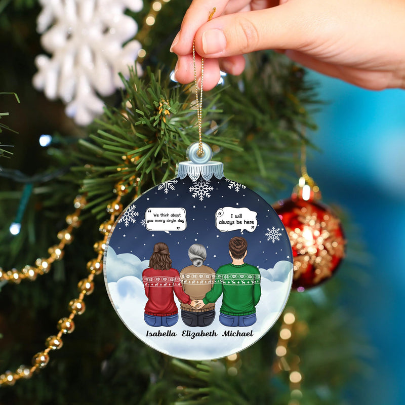 We Miss You I Know - Christmas Memorial Gift For Family - Personalized Custom Shaped Acrylic Ornament