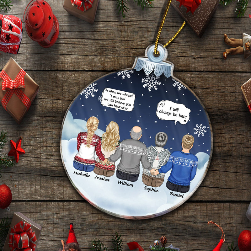 We Miss You I Know - Christmas Memorial Gift For Family - Personalized Custom Shaped Acrylic Ornament