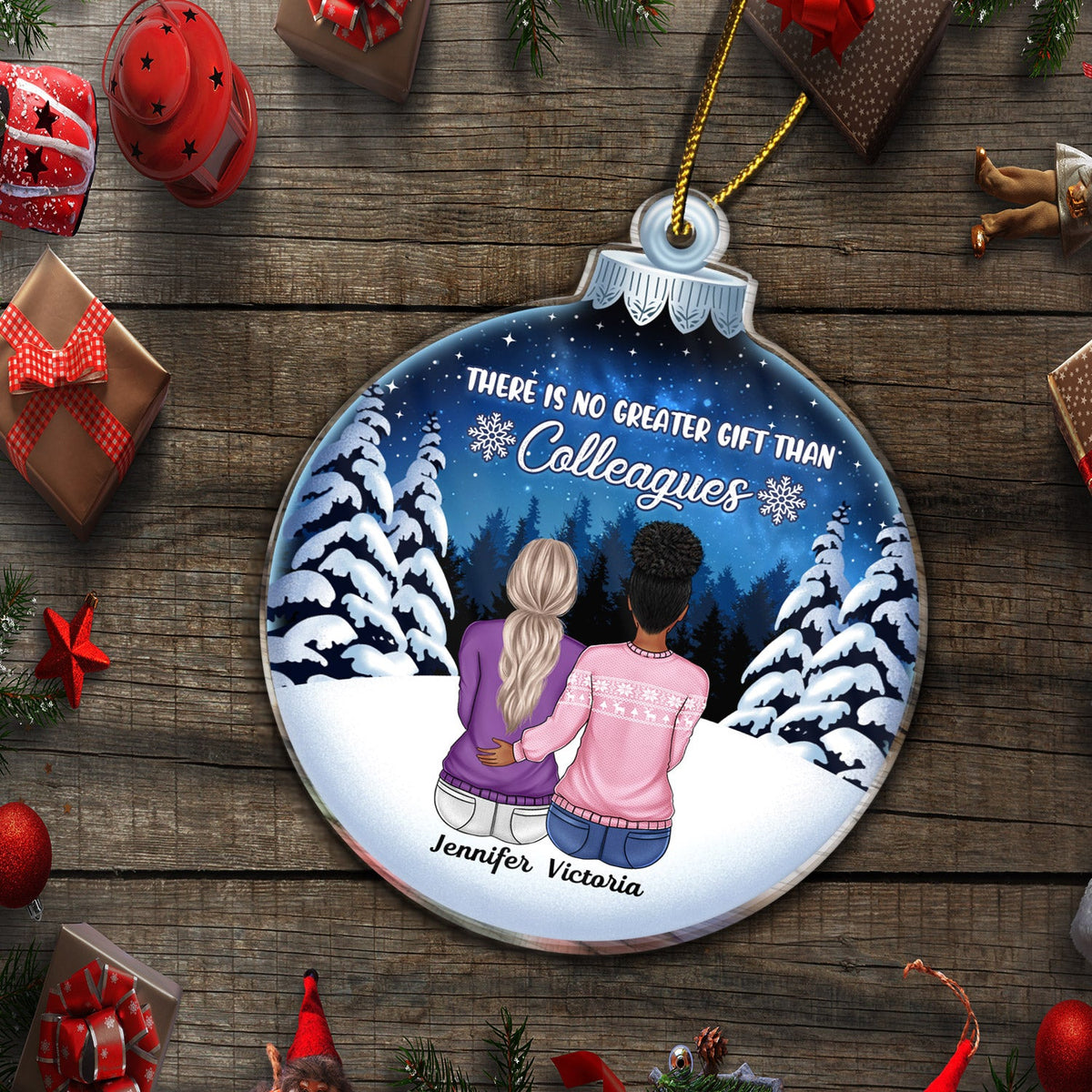 There Is No Greater Gift Than Family - Christmas Memorial Gift For Siblings, Family - Personalized Custom Shaped Acrylic Ornament