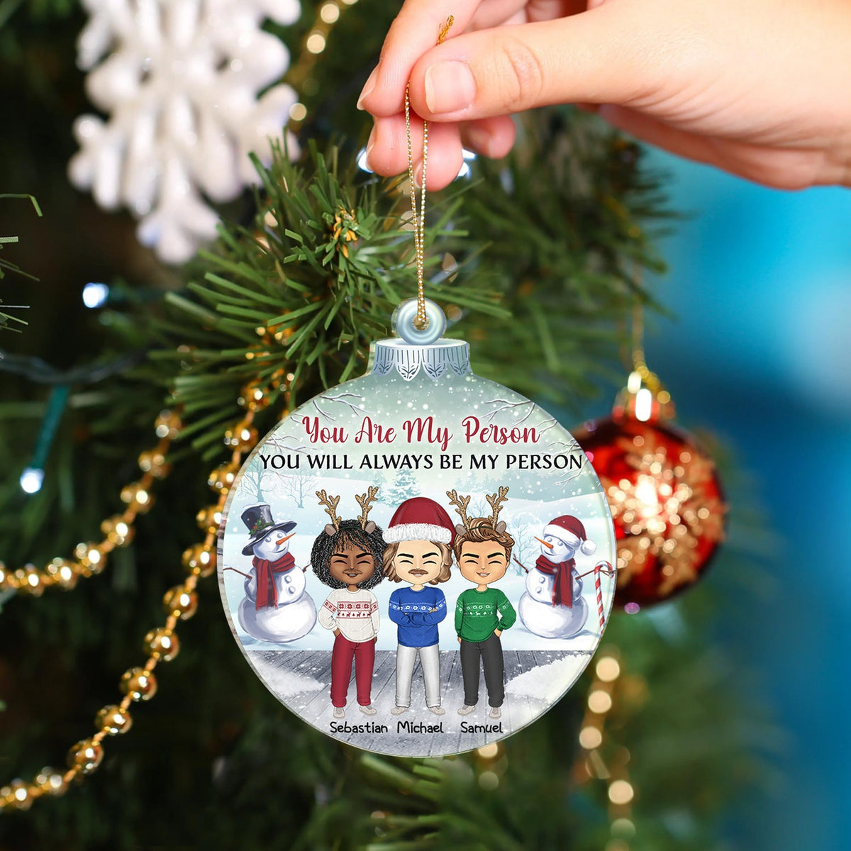 Work Made Us Colleagues - Christmas Gift For Co-worker, Besties, Best Friends - Personalized Custom Shaped Acrylic Ornament