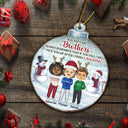 Toi et moi sommes sœurs, souviens-toi toujours de ça si tu tombes - Cadeau de Noël pour frères, frères et sœurs, meilleurs amis, meilleures amies - Ornement acrylique personnalisé en forme personnalisée