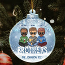 Besties Best Team Forever - Christmas Gift For Colleagues, Sisters, Brothers, Siblings, Best Friends - Personalized Custom Shaped Acrylic Ornament