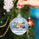 Besties Best Team Forever - Christmas Gift For Colleagues, Sisters, Brothers, Siblings, Best Friends - Personalized Custom Shaped Acrylic Ornament