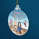 Besties Keeping Each Other Sane - Christmas Gift For Colleagues, Sisters, Brothers, Siblings, Best Friends - Personalized Custom Shaped Acrylic Ornament