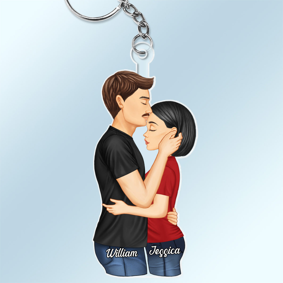 Couple Hug Kissing - Anniversary Gift For Couples - Personalized Cutou ...