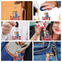 Chibi Couple Love Together - Anniversary Gift For Couples - Personalized Cutout Acrylic Keychain