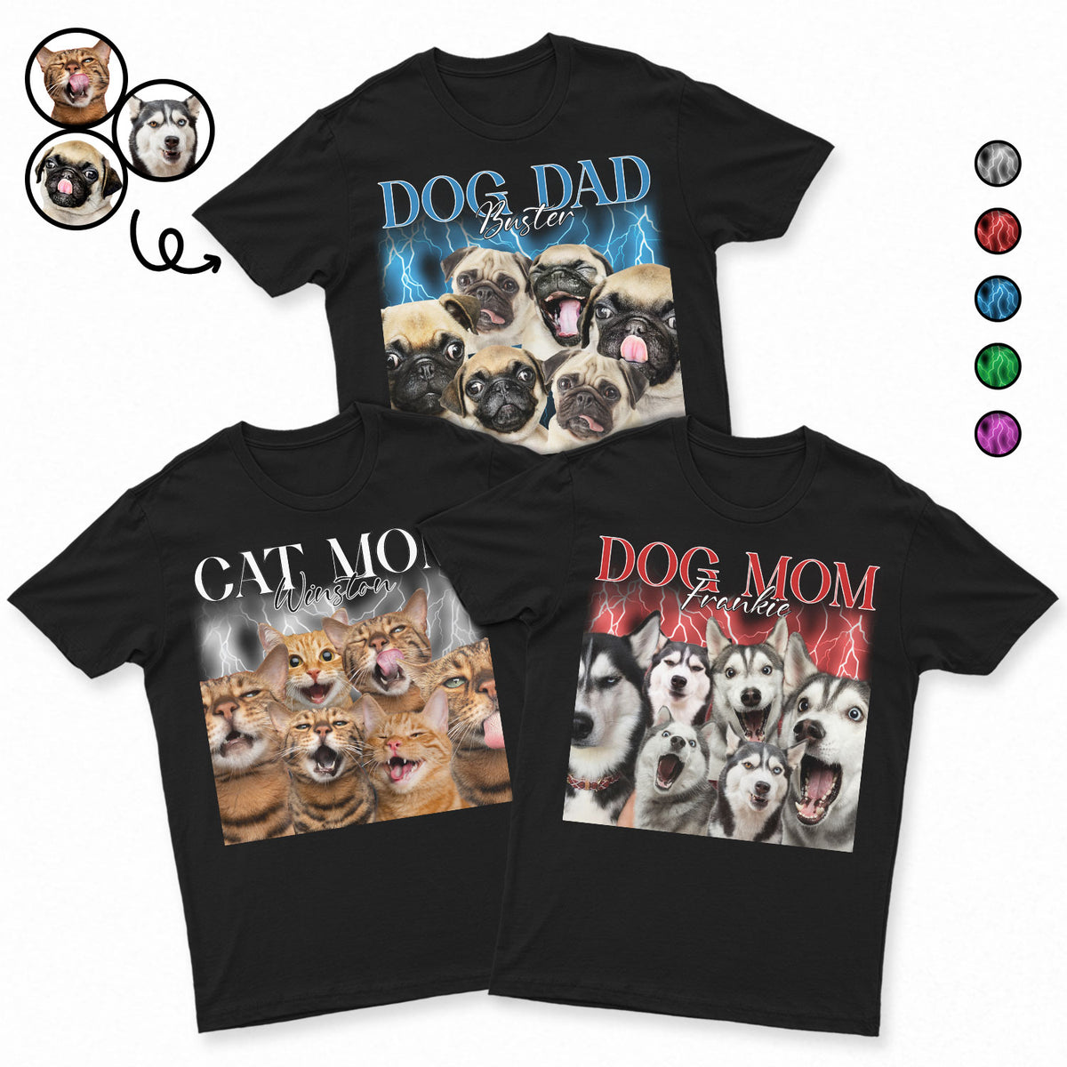 Custom Photo Funny Your Pets - Gift For Dog Mom, Cat Mom, Dog Dad, Cat ...