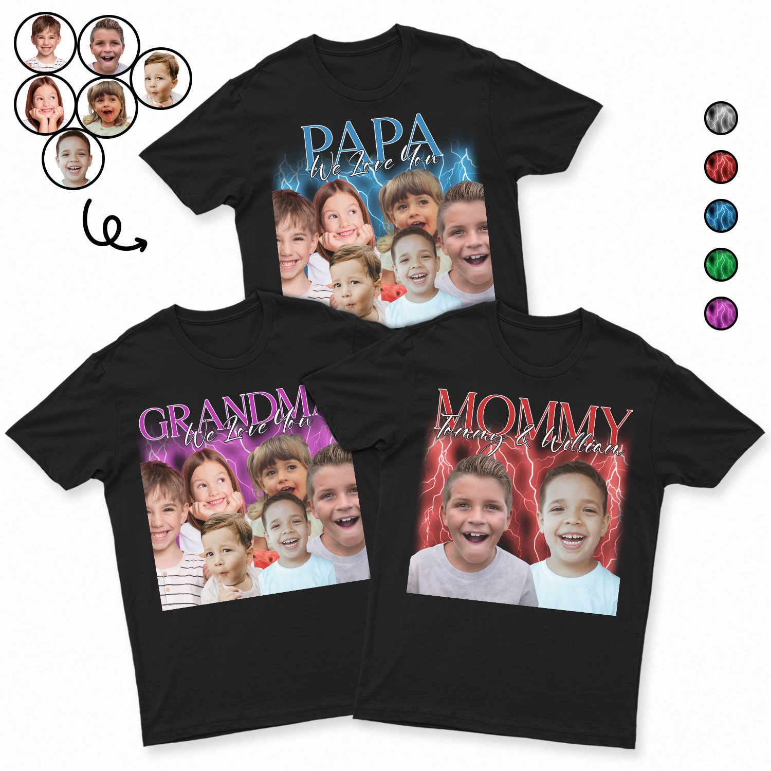 Custom Photo Funny Mommy Nana Papa My Grandkids - Gift For Mothers, Fathers, Grandma, Grandpa, Kids - Personalized T Shirt