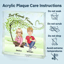 Besties Sisters Forever - Gift For Colleagues, Brothers, Siblings, Best Friends - Personalized Square Shaped Acrylic Plaque