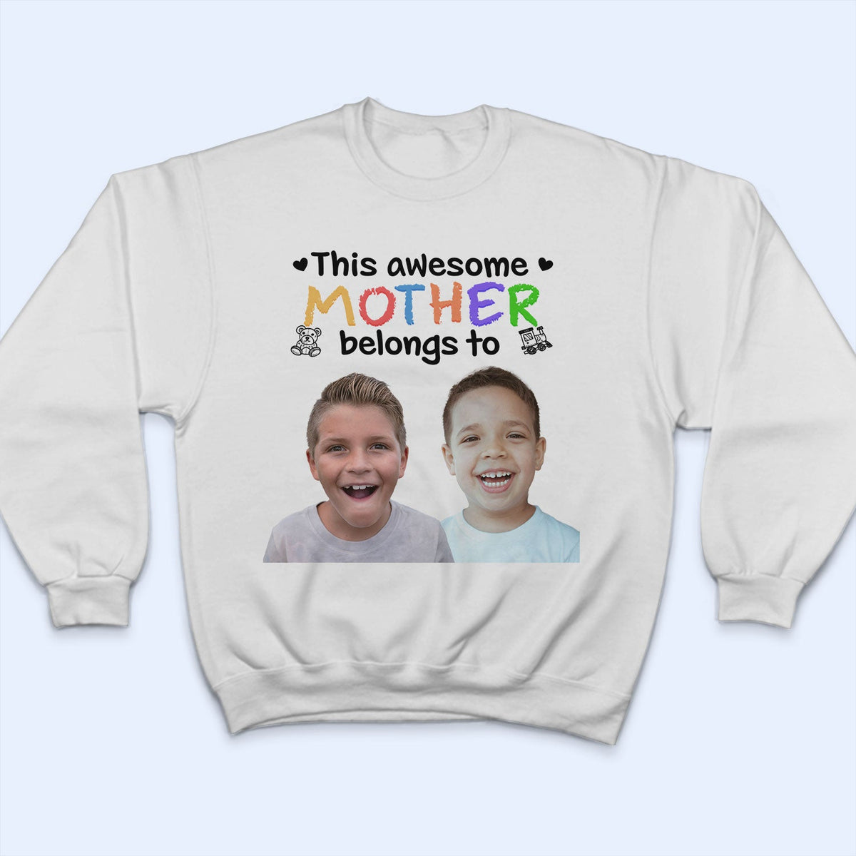 Custom Photo This Awesome Mommy Daddy Belongs To - Birthday, Loving Gift For Mother, Father, Grandma, Grandpa - Personalized T Shirt