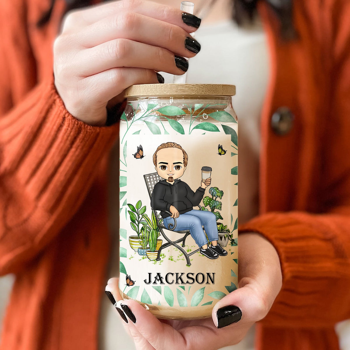 Et je vais au jardin - Cadeau pour femmes, amoureuses du jardin - Boîte en verre transparent personnalisée