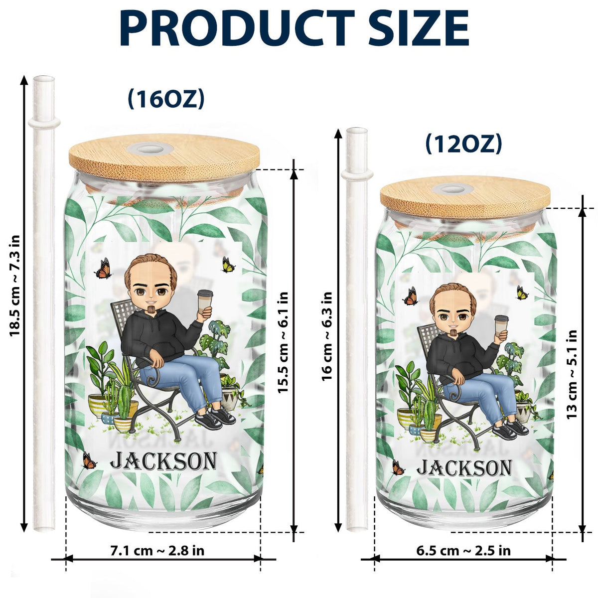 Et je vais au jardin - Cadeau pour femmes, amoureuses du jardin - Boîte en verre transparent personnalisée