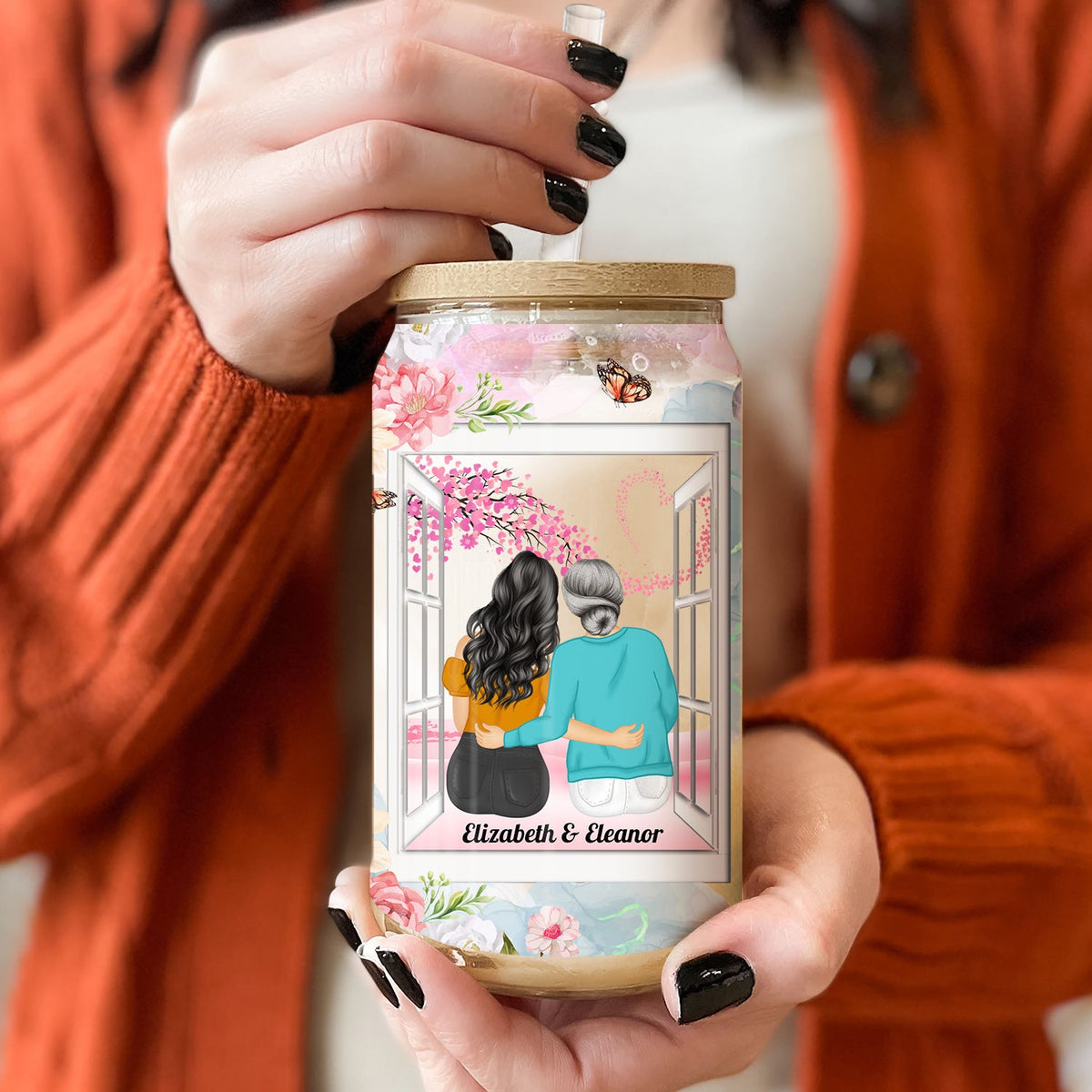 It Takes A Long Time To Grow An Old Friend - Gift For Besties - Personalized Clear Glass Can