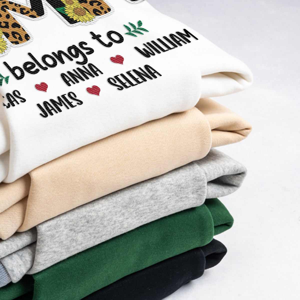 Leopard Title - Birthday, Loving Gift For Nana, Grandma, Mom, Mum, Mother - Personalized Embroidered Sweatshirt