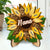 Nana, Mom, Auntie Family Sunflower - Birthday, Loving Gift For Mother, Grandma, Grandmother - Personalized 2-Layered Wooden Plaque With Stand