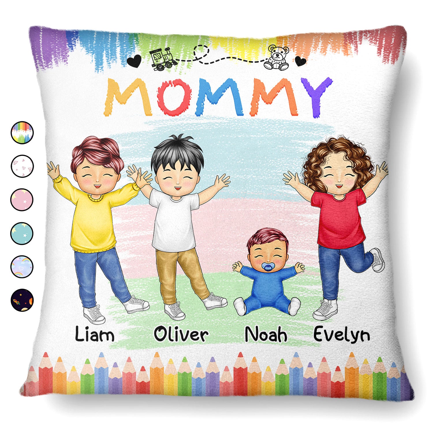 Nana Papa Mommy Daddy - Birthday, Loving Gift For Mother, Father, Grandma, Grandpa - Personalized Pillow