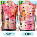 Photo personnalisée drôle « J'aime mon amant » - Cadeau pour mari, petit ami - T-shirt hawaïen personnalisé