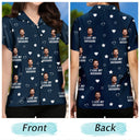 Photo personnalisée drôle « J'aime mon amant » - Cadeau pour mari, petit ami - T-shirt hawaïen personnalisé