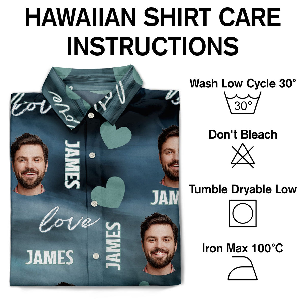 Custom Photo Funny Love - Gift For Husband, Boyfriend - Personalized Hawaiian Shirt