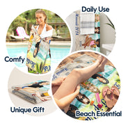Voyage de vacances en famille - Cadeau pour la famille, les amis, les frères et sœurs - Serviette de plage personnalisée