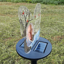 Custom Photo Although You Cannot See Me - Memorial Gift For Family, Friends, Siblings, Dad, Mom - Personalized Solar Light