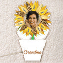 Custom Photo Nana, Mom, Auntie Sunflower - Birthday, Loving Gift For Mother, Grandma, Grandmother - Personalized Custom Shaped Photo Light Box