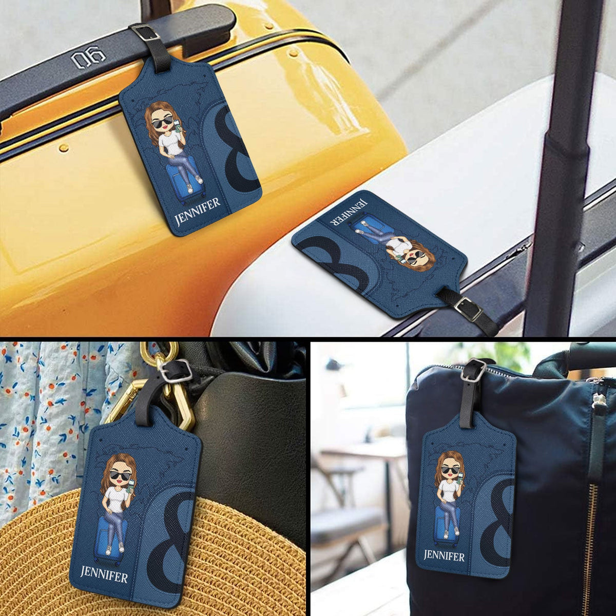 Travel Together - Gift For Couples, Traveling Gift - Personalized Combo 2 Luggage Tags
