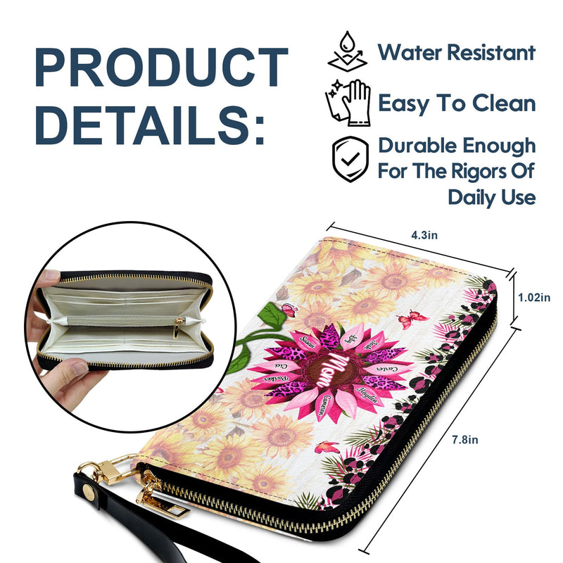 Grand-mère, grand-mère, grand-mère - Portefeuille long en cuir personnalisé - Cadeau d'anniversaire et d'amour pour maman, grand-mère, grand-mère