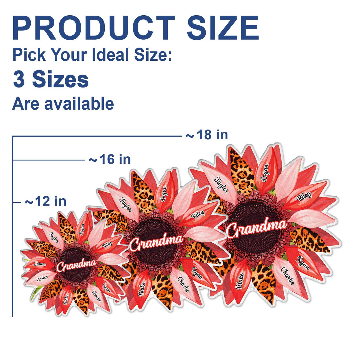 Nana, Mom, Auntie Sunflower - Birthday, Loving Gift For Mother, Grandma, Grandmother - Personalized Custom Shaped Pillow