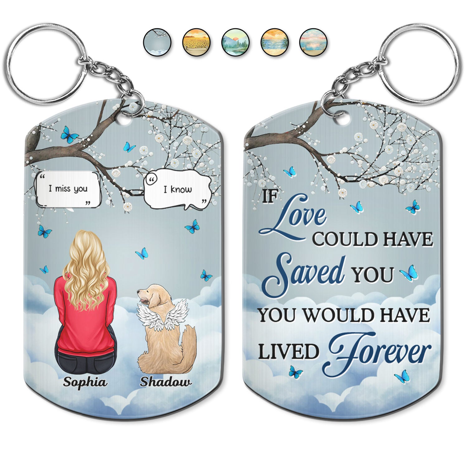 If Love Could Have Saved You - Memorial Gift For Pet Lovers, Dog Mom, Dog Dad, Cat Mom, Cat Dad - Personalized Aluminum Keychain