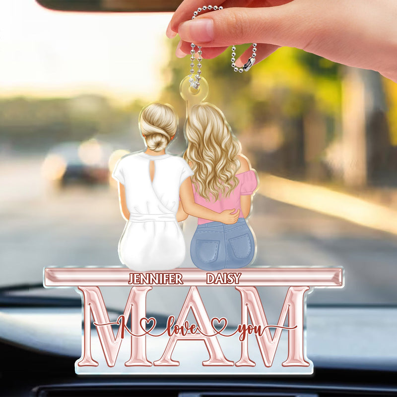 We Love You - Loving Gift For Mother, Grandma, Grandmother - Personalized Acrylic Car Hanger