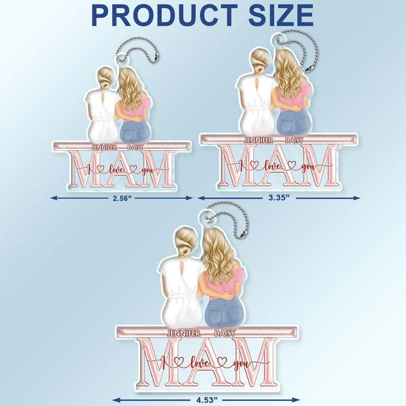 We Love You - Loving Gift For Mother, Grandma, Grandmother - Personalized Acrylic Car Hanger