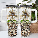 Nana, Mom, Auntie Sunflower - Birthday, Loving Gift For Mother, Grandma, Grandmother - Personalized 40oz Tumbler With Straw