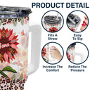 Nana, Mom, Auntie Sunflower - Birthday, Loving Gift For Mother, Grandma, Grandmother - Personalized 40oz Tumbler With Straw