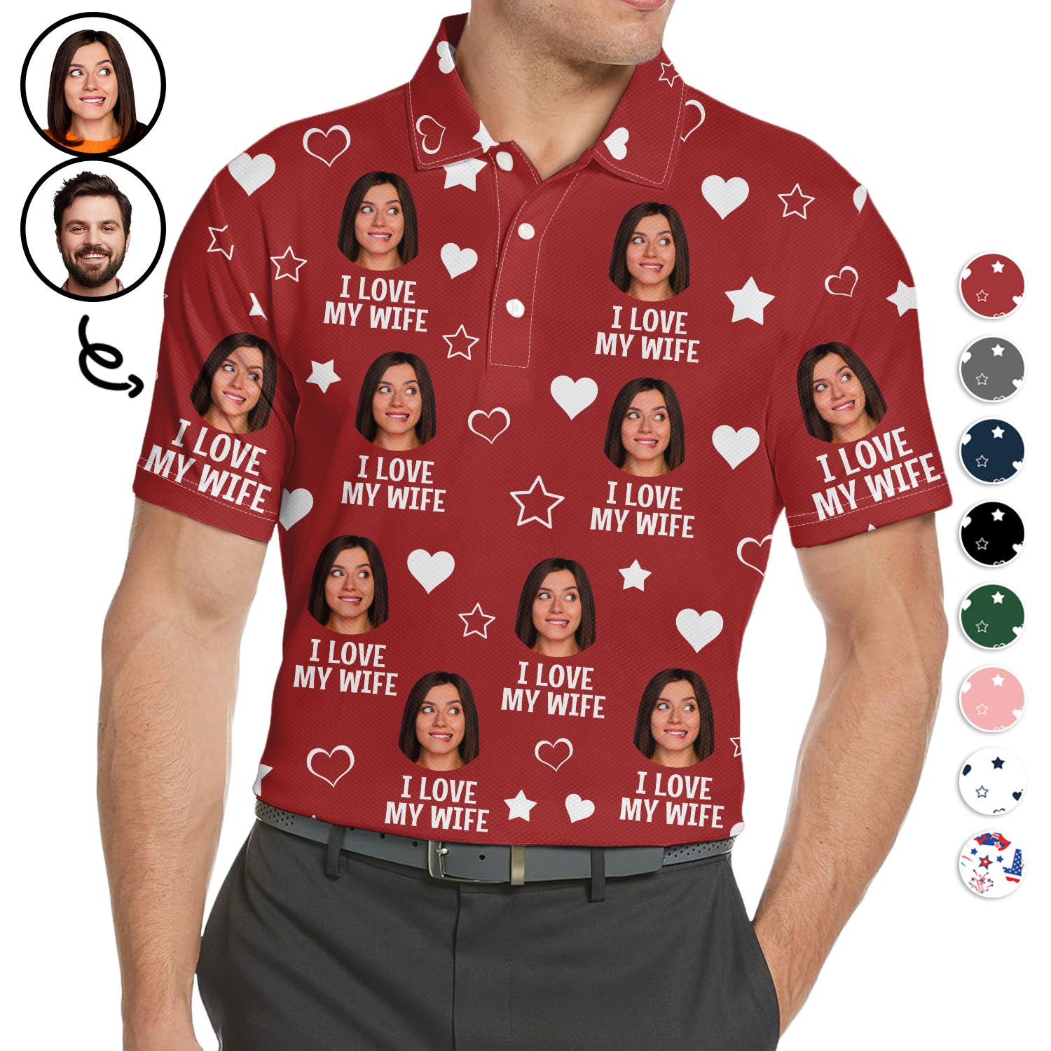 Custom Photo Funny I Love My Lover - Gift For Husband, Boyfriend - Personalized Polo Shirt
